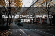 霸王龙女孩的3种类型，哪种最吓傻？数据来了！