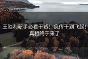 王胜利新手必看干货！疯传干到飞起！真相终于来了