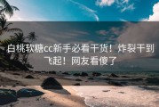 白桃软糖cc新手必看干货！炸裂干到飞起！网友看傻了